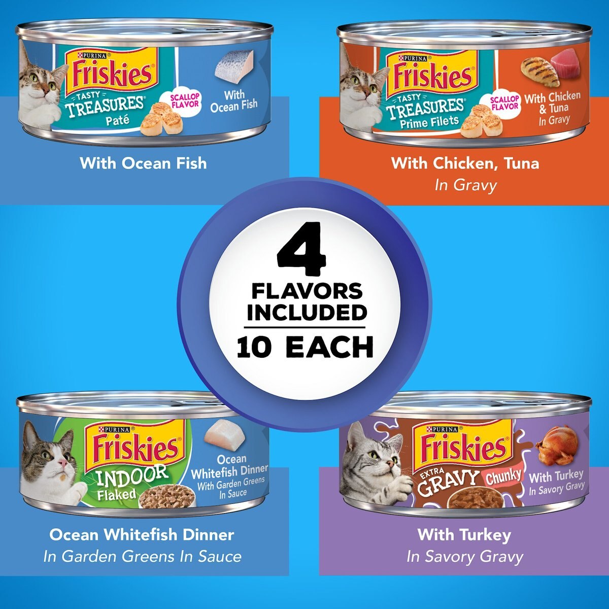 Friskies YUMbelievaBOX YUM-sational Treasures Variety Pack Canned Cat Food