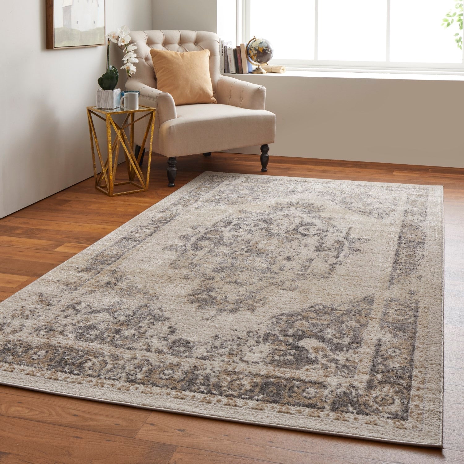 Wyllah Medallion Ivory / Brown Rug