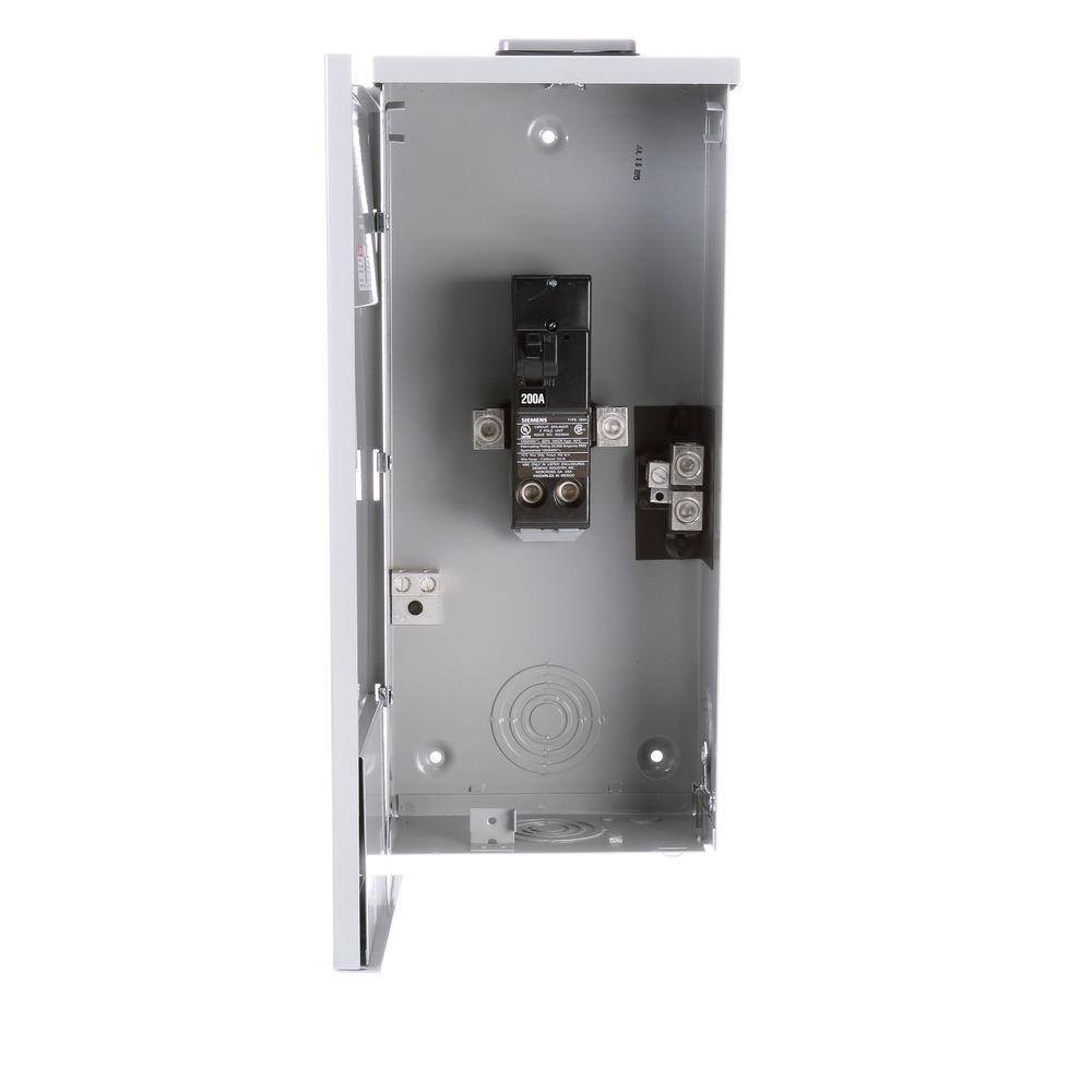 Siemens 200 Amp 2-Space 2-Circuit Main Breaker Outdoor Load Center W0202MB1200CU