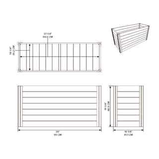 New England Arbors Vita Mezza 39quotL x 16quotW x 19quotH Small Cedar Parklette Planter Golden Brown VT17715 VT17715