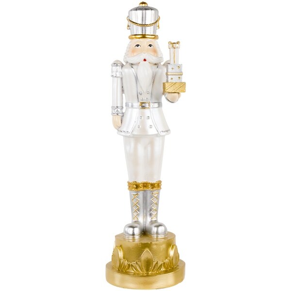 13.5 Gold Metallic Christmas Nutcracker with Gifts