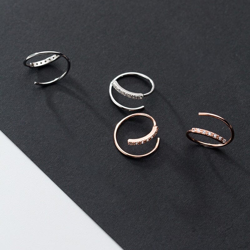 Minimalist Double Twist Earring