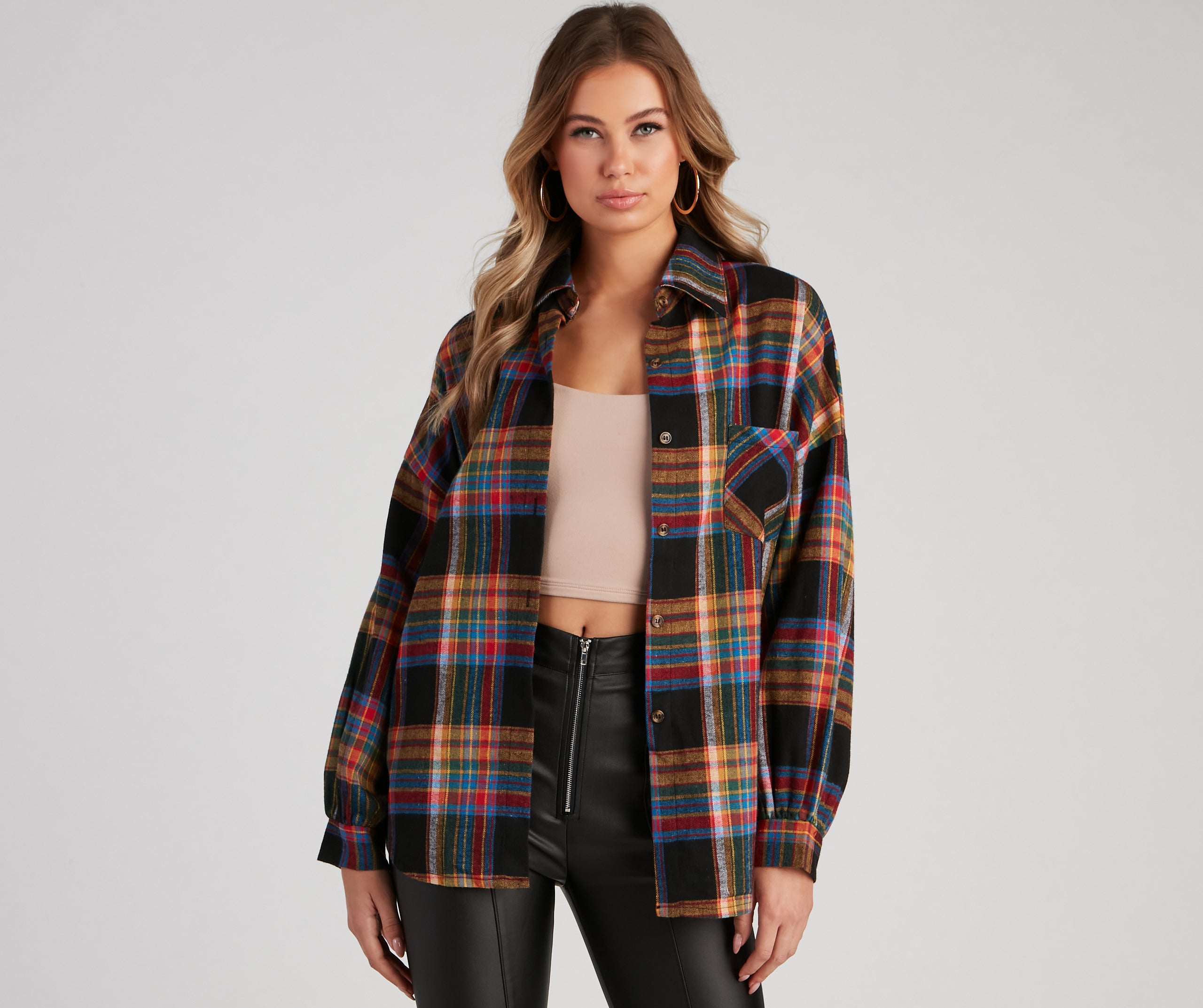 Autumn Colors Plaid Shirt