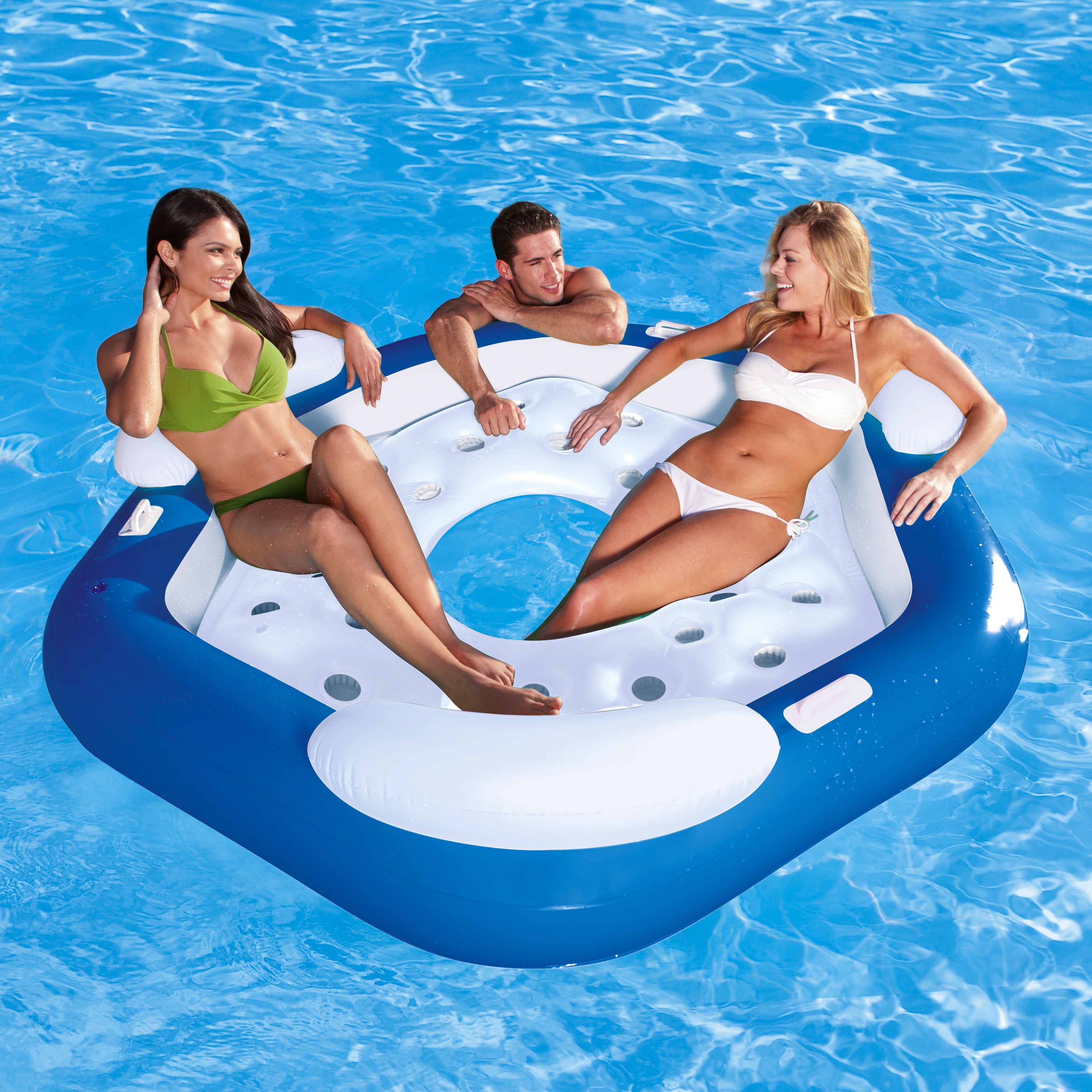 Bestway 3-Person Floating Water Island Lounge Raft With Open Bottom | 43111E