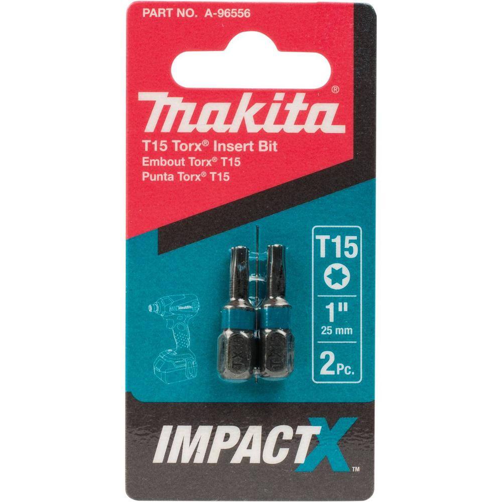 Makita ImpactX T15 Torx 1 in. Modified S2 Steel Insert Bit (2-Pack) A-96556