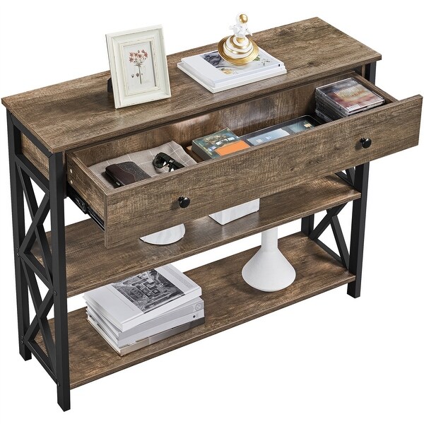 Yaheetech 3-Tire Wooden Console Table Entryway Table