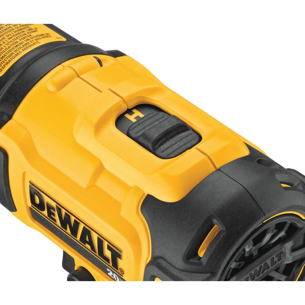 DEWALT 20V MAX Cordless Compact Heat Gun with Flat and Hook Nozzle Attachments DCE530B