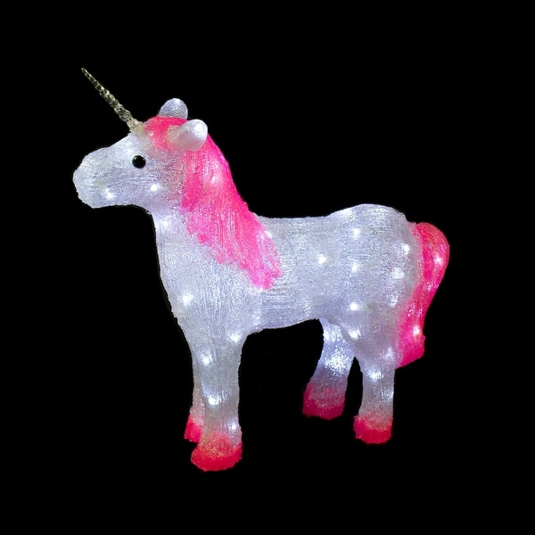 23 Lighted Acrylic Unicorn Christmas Display Decoration