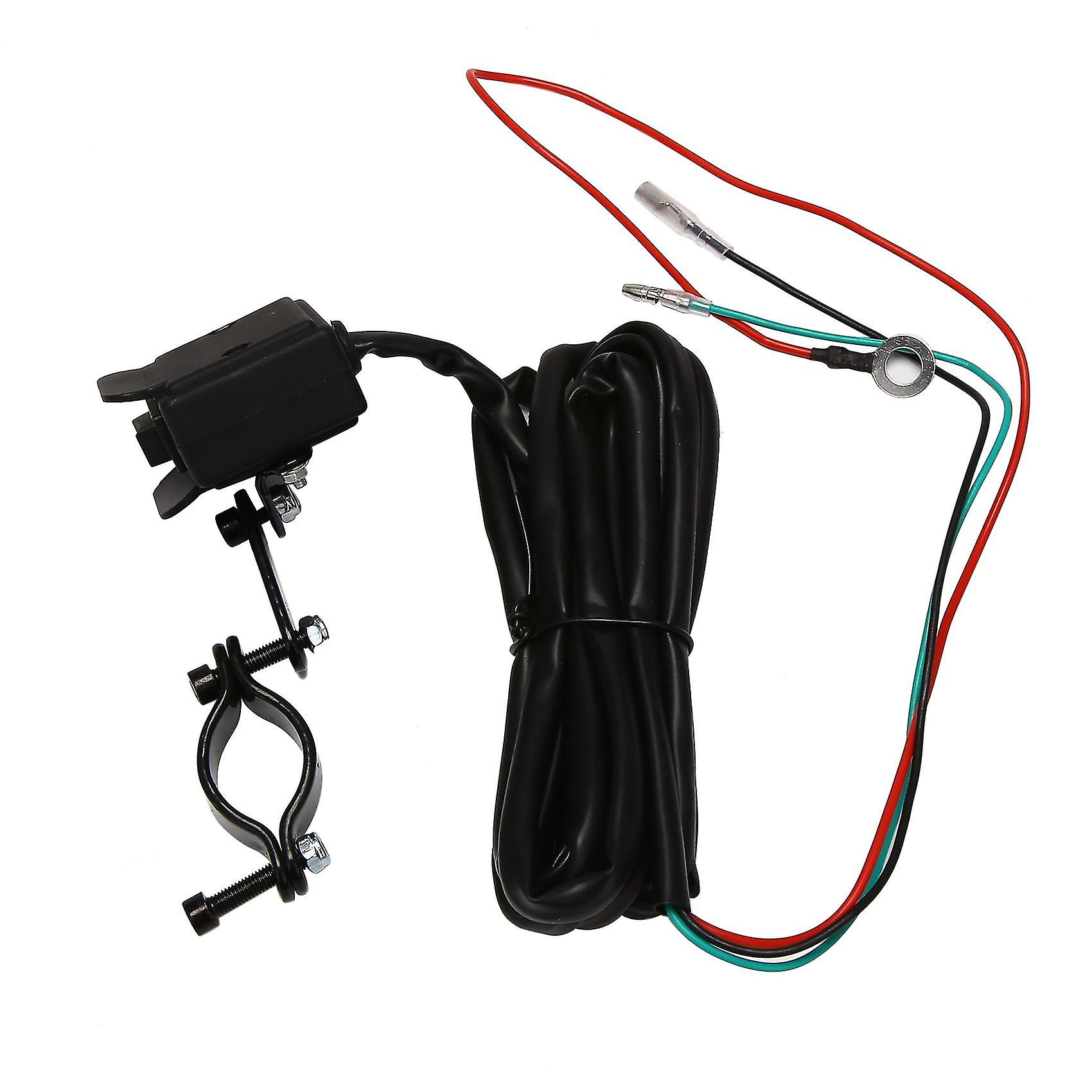 12v Winch Rocker Thumb Switch With Mounting Bracket Handlebar Control Line Kit For Atv Utv Electric