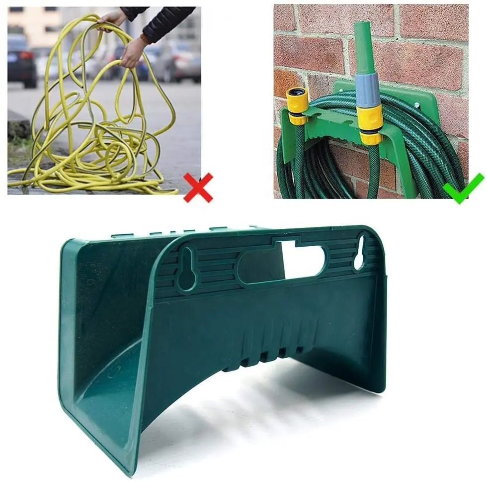 Manufacturer Supply Stable Plastic Water Hose Holder Stand High Quality Wall Mountable Garden Hose Hanger