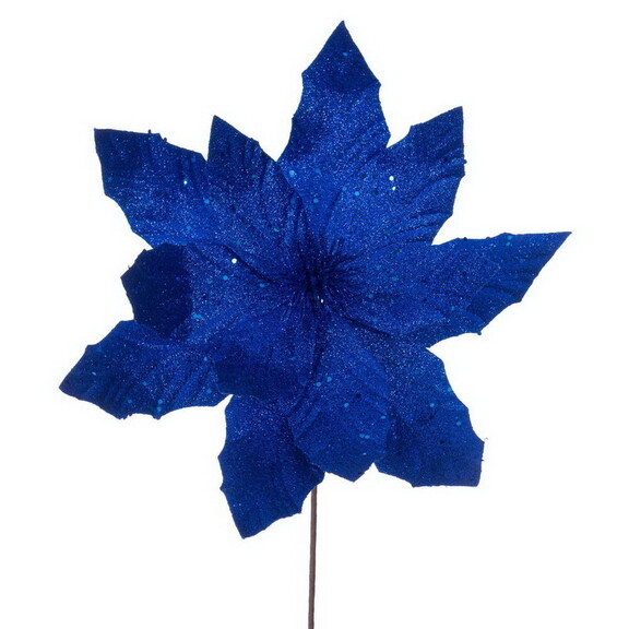 Vickerman QG230902 14 Artificial Blue Poinsettia ...