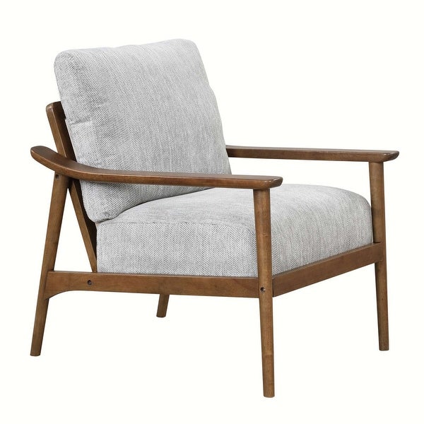 Mid Century Modern Arm Chair with Solid Wood Frame