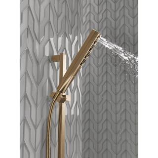 Delta 4-Spray Patterns 1.75 GPM 1.43 in. Wall Mount Handheld Shower Head with H2Okinetic in Lumicoat Champagne Bronze 51140-CZ-PR