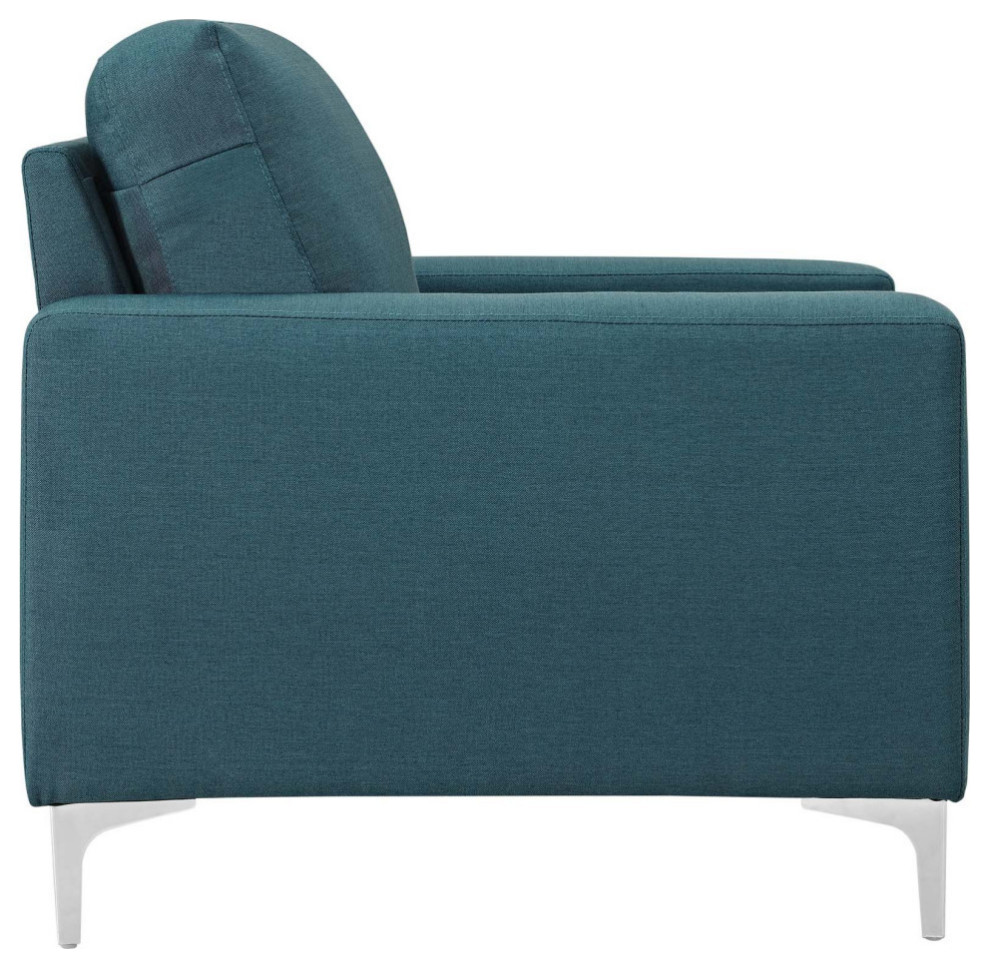 Molly Blue Upholstered Armchair   Modern   Armchairs And Accent Chairs   by Rustic Home Furniture Deco  Houzz