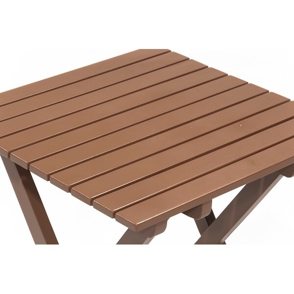 Wood Patio Folding Side Table