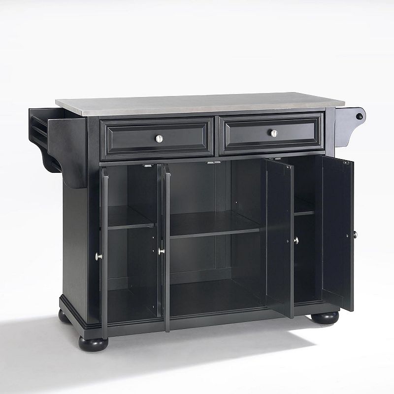 Crosley Furniture Alexandria Steel-Top Kitchen Island