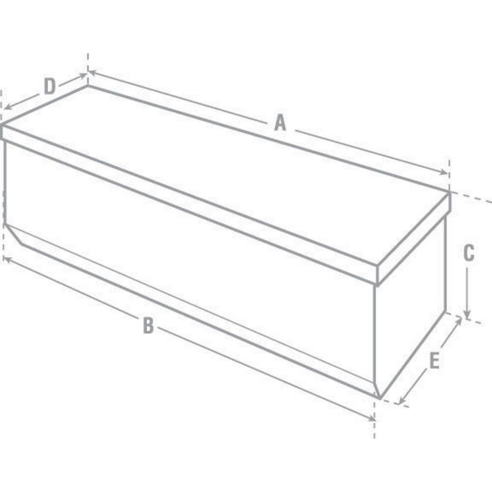 Delta 60 Diamond Plate Aluminum Full Size Chest Truck Tool Box 1-350000