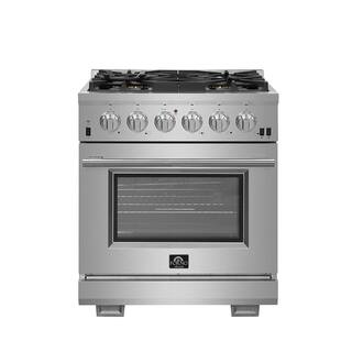 Forno Capriasca 30 in. 4.32 cu. ft. Gas Range with 5 Gas Burners Oven in Stainless Steel FFSGS6260-30