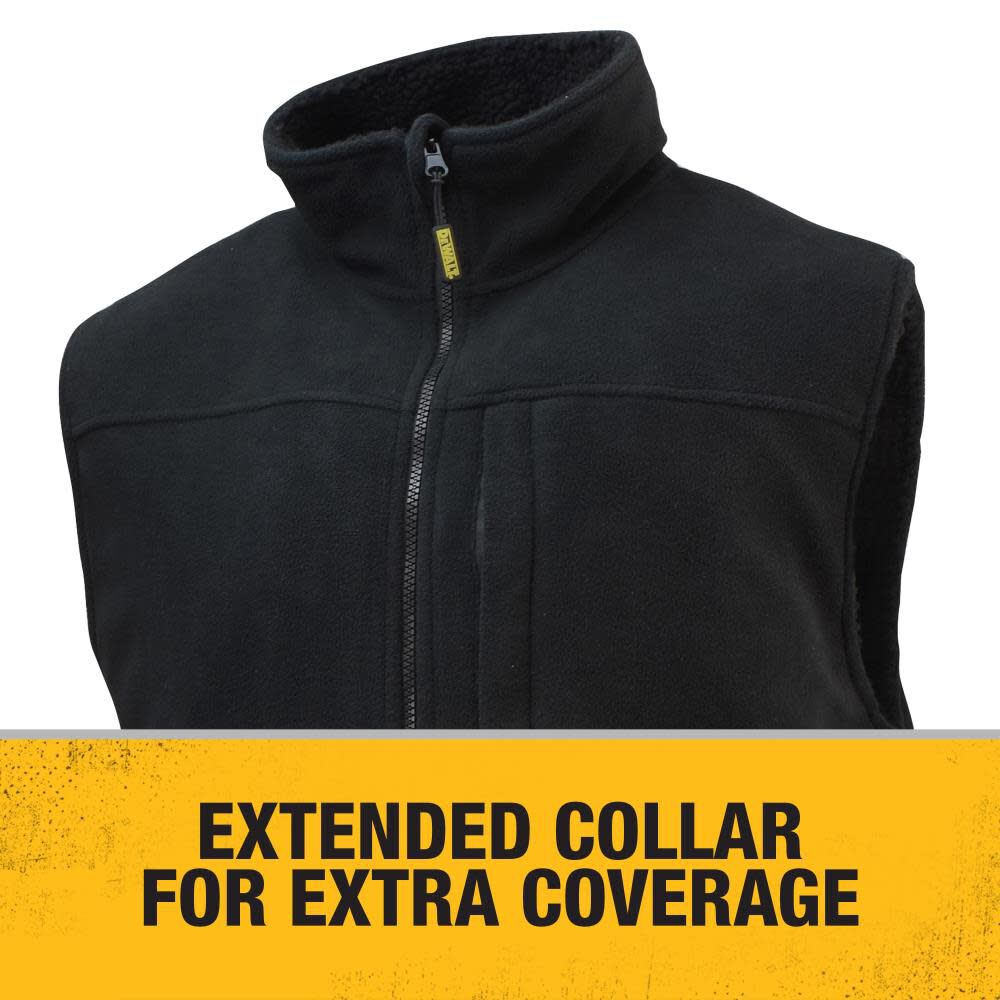 DEWALT 20V Fleece Vest Mens Heated Kit Reversible Small Black DCHV086BD1-S from DEWALT