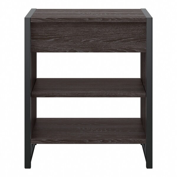 Atria Small Nightstand with Drawer and Shelves by Bush Furniture - - 34551634