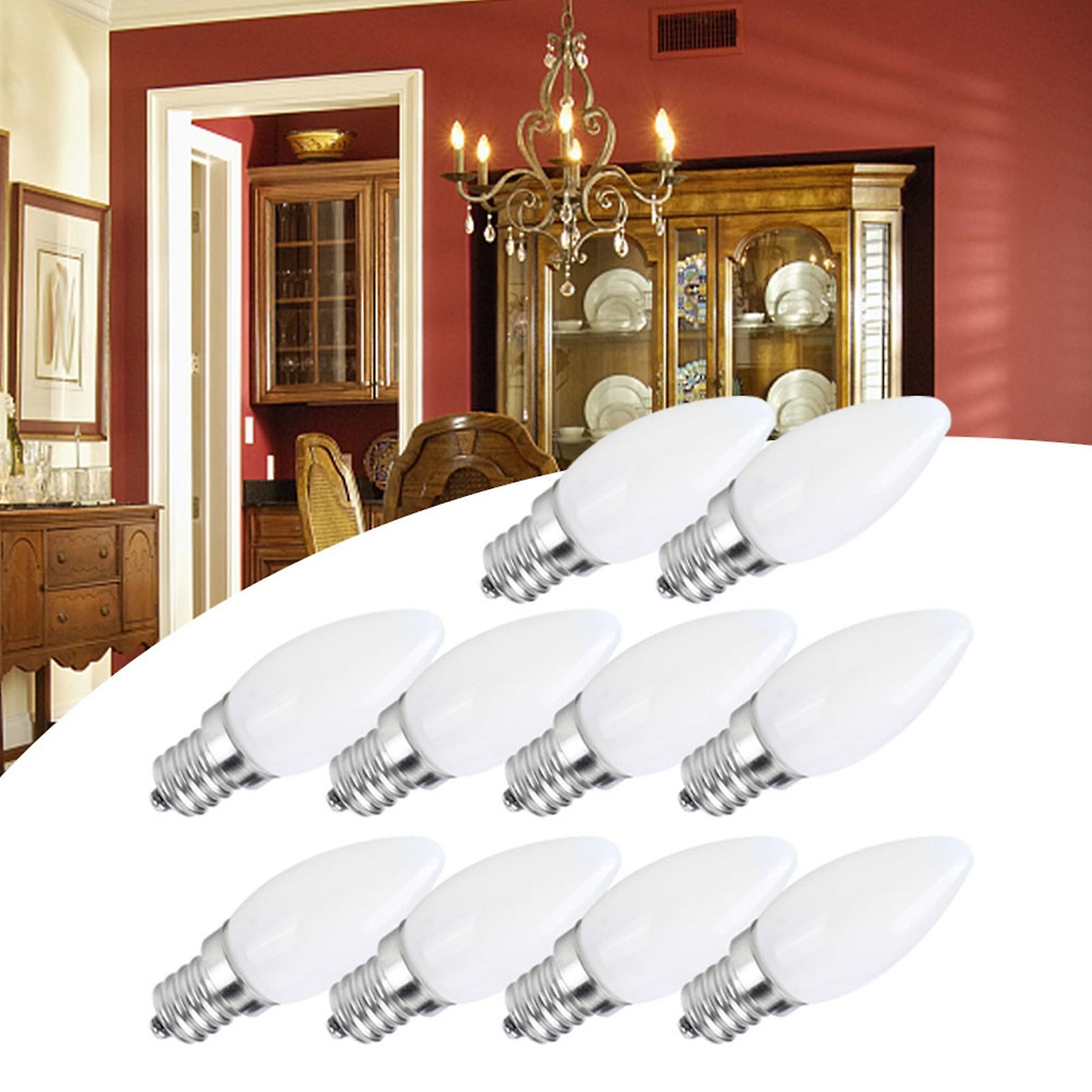 10pcs E12 Led Bulb 1.5w Warm White Lamp For Chandelier Ceiling Light Wall Lamp Home Lighting Ac 110v