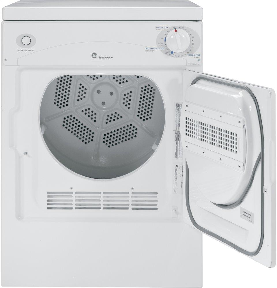 Ge Appliances DSKP333ECWW Ge Spacemaker® 120V 3.6 Cu. Ft. Capacity Portable Electric Dryer