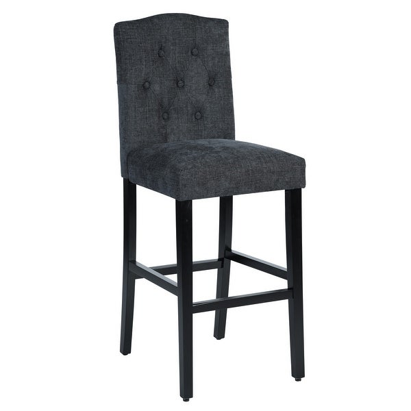 Set of 2 Traditional Upholstered High Stools，