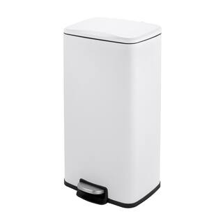 Innovaze 8 Gal.30 l Rectangular Matt White step-on Trash Can for kitchen MGCS-AP2105