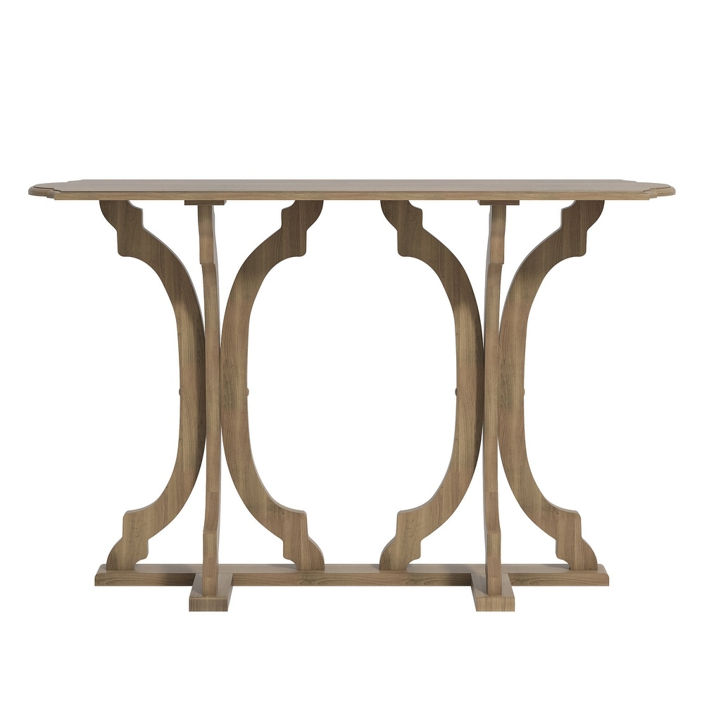 GALANO Doynton 45.9 in. Oval Solid Wood Console Table