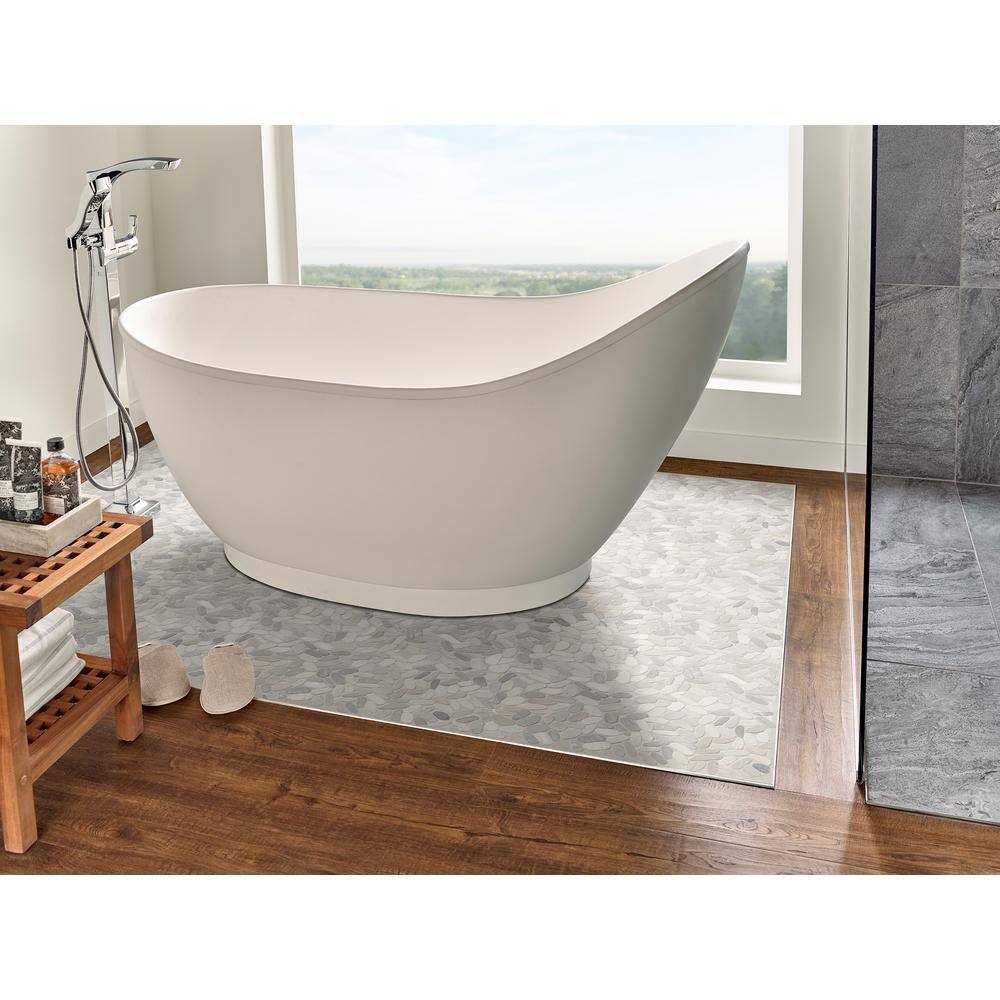 MSI Sliced Pebble Truffle 12 in. x 12 in. Textured Marble Floor and Wall Mosaic Tile (1 sq. ft.Each) PEB-TRUFFLE