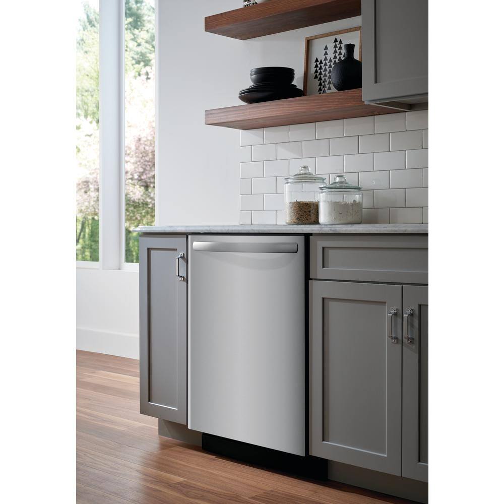 Frigidaire 24 In. in. Top Control Built-In Tall Tub Dishwasher in Stainless Steel with 4-Cycles 54 dBA FFID2426TS