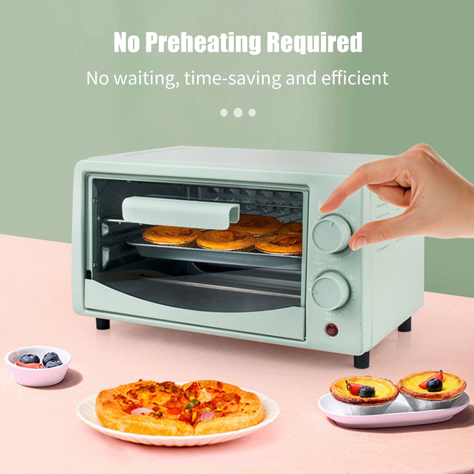 CACAGOO Oven Household Small Mini 12L 60-230 ℃ Electric Toaster 700W Breakfast Machine