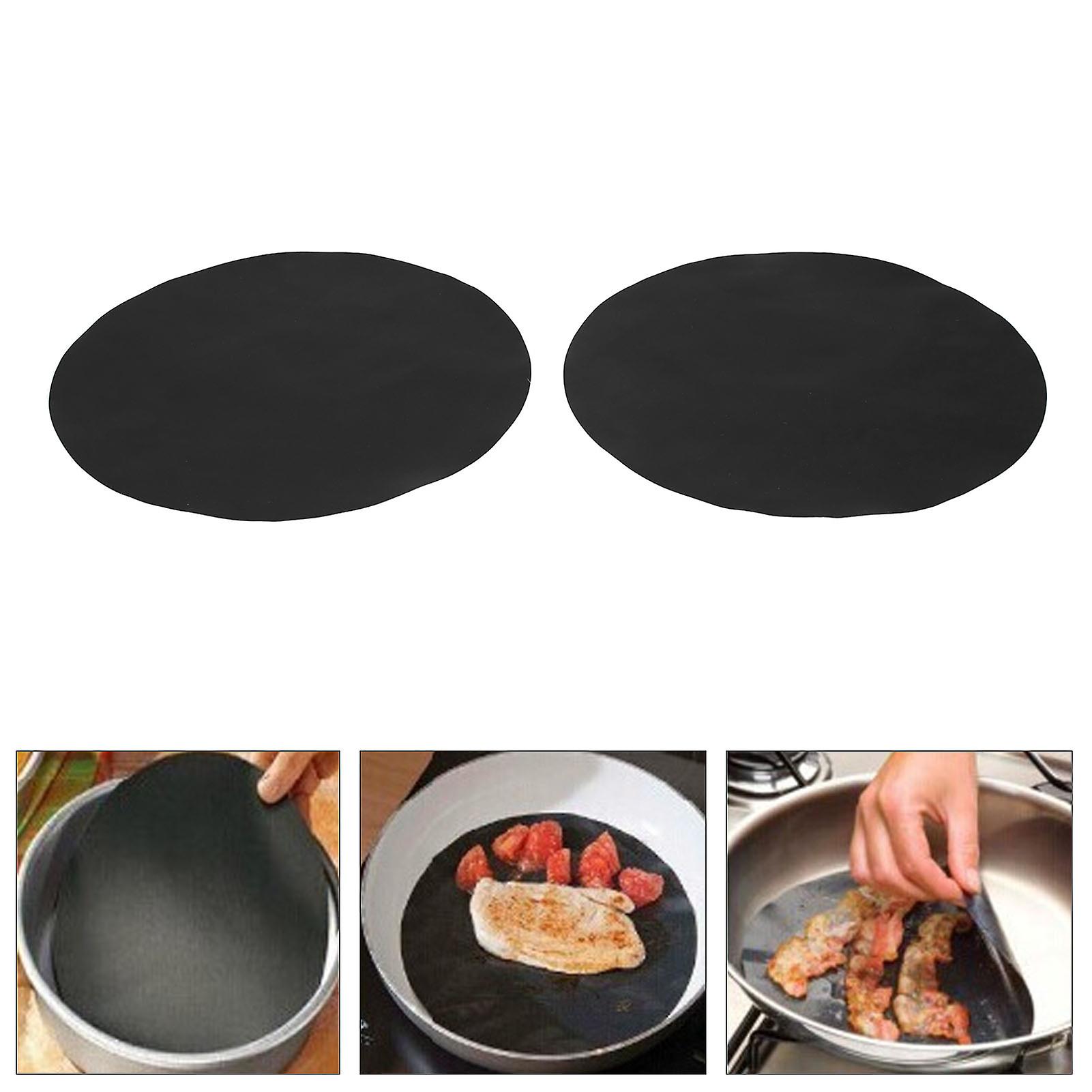 2 Pcs Trivet Mats， Non-stick Heat Resistant Pot Mat Flexible Portable Place Mat Cover Pad For Kitchen Counter， Tables (black， 9.45 Inch)