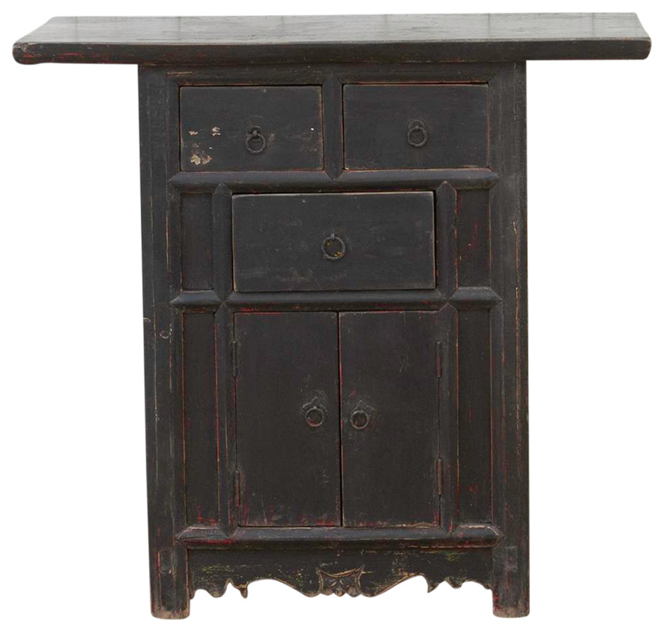 Midnight Black Chinese Cabinet   Asian   Accent Chests And Cabinets   by De cor  Houzz