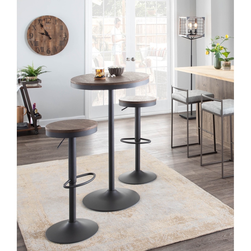 Carbon Loft Goddard Industrial Adjustable Bar Stool (Set of 2)