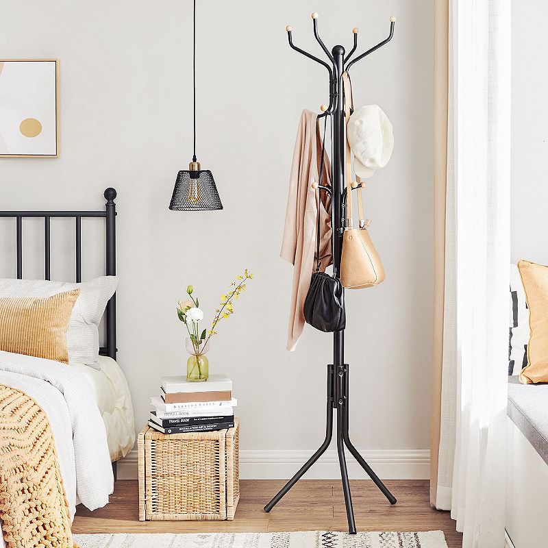 Coat Rack Freestanding， Metal Coat Rack Stand With 12 Hooks， Coat Tree， Holds Clothes， Hats， and Bags