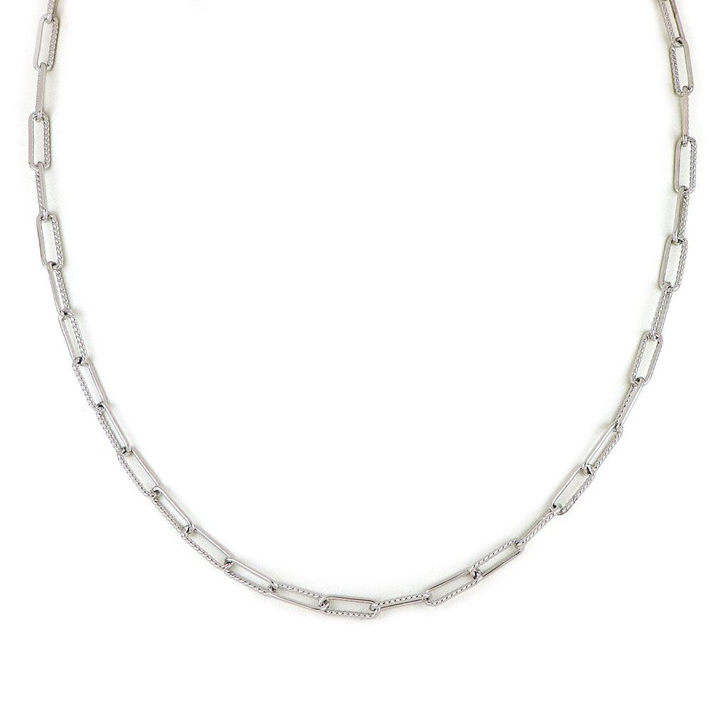 John Medeiros  Diamante Necklace Link in Rhodium