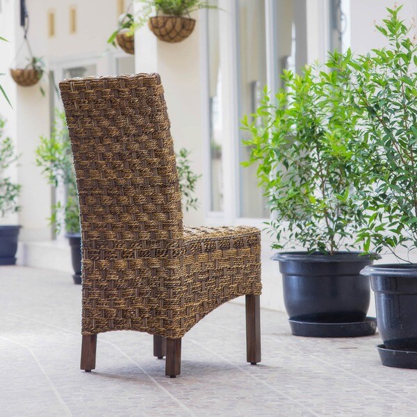 International Caravan Manila Abaca Mahogany Dining Chair