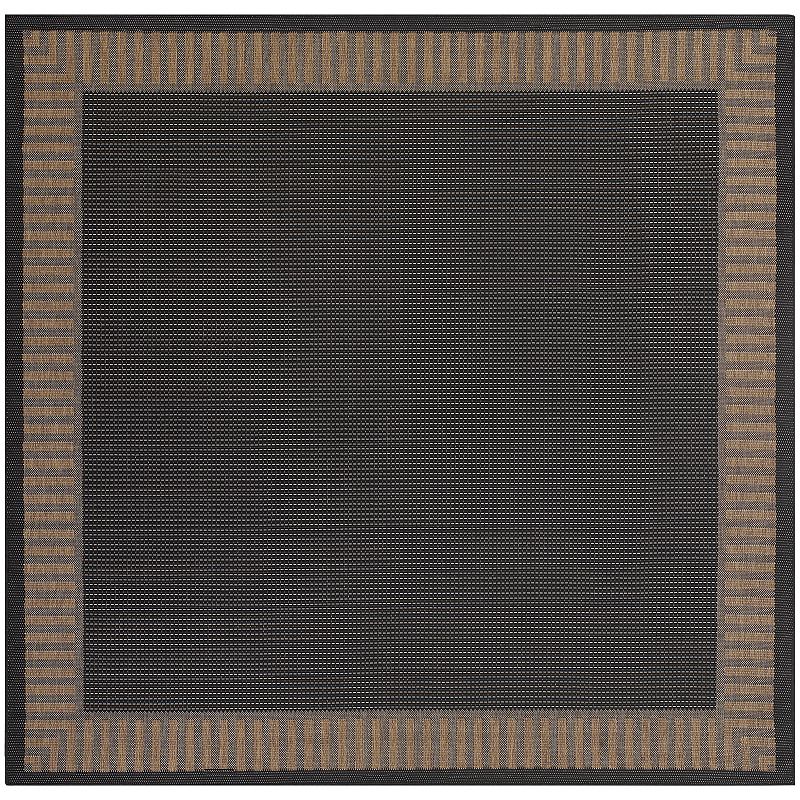 Couristan Recife Wicker Stitch Framed Solid Indoor Outdoor Rug