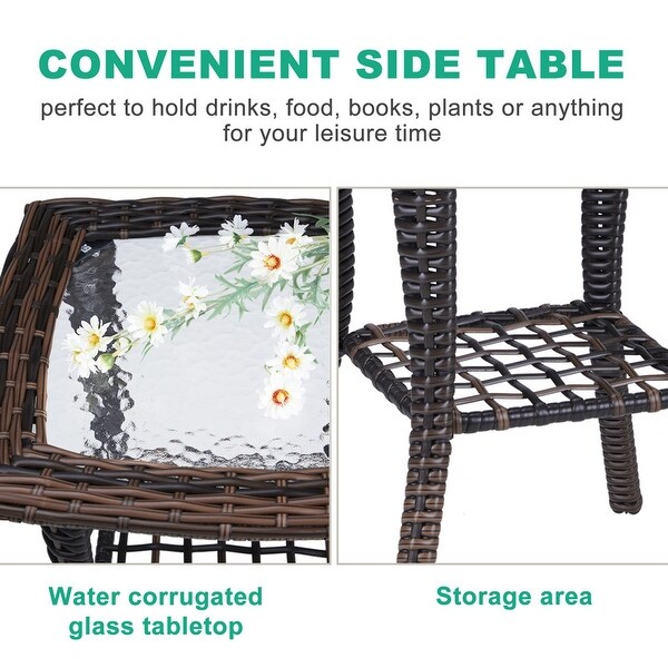 Outdoor Wicker Side Table