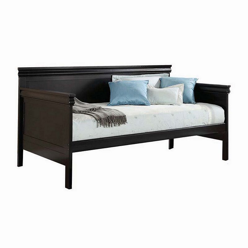 Sturdy Wooden Daybed， Black