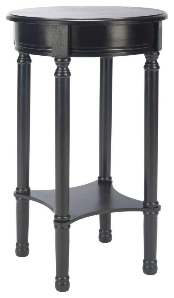 Parlan Round Accent Table Black   Traditional   Side Tables And End Tables   by AED Luxury Home Decor  Houzz