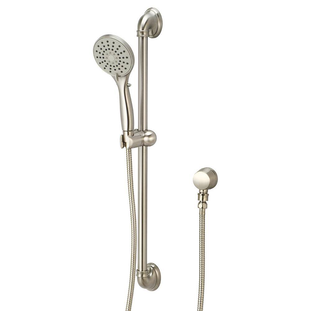 Olympia Faucets Accent 5-Spray Handheld Showerhead with Slide Bar in Brushed Nickel P-4430-BN