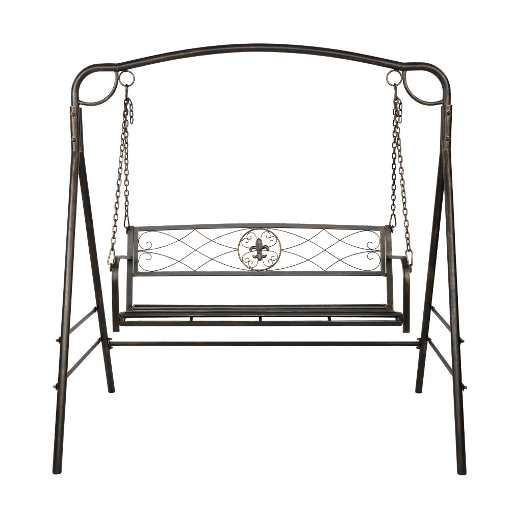 SalonMore Metal Porch Swing Chair Hanging Bench w/ Chains (Not Including Stand)