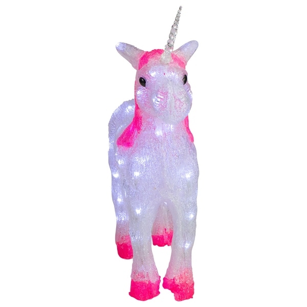 23 Lighted Acrylic Unicorn Christmas Display Decoration