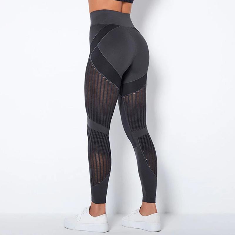 Seamless Knitted Striped Yoga Pants