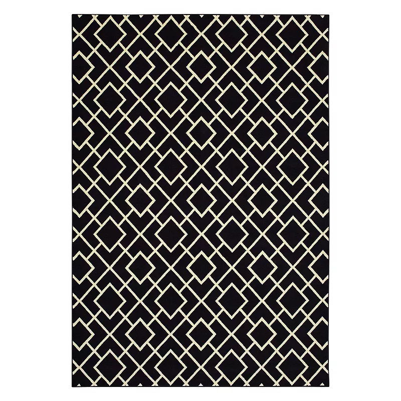 StyleHaven Leo Geometric Lattice Rug