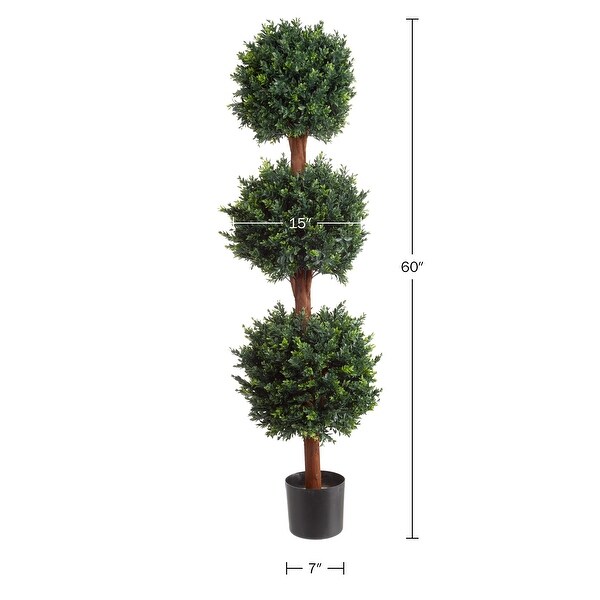 Fake Triple Ball Hedyotis Silk Plant Tree