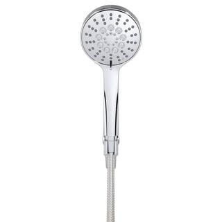 Glacier Bay Modern 6-Spray 4.5 in. Single Wall Mount Handheld Adjustable Shower Head in Chrome HD58303-2401