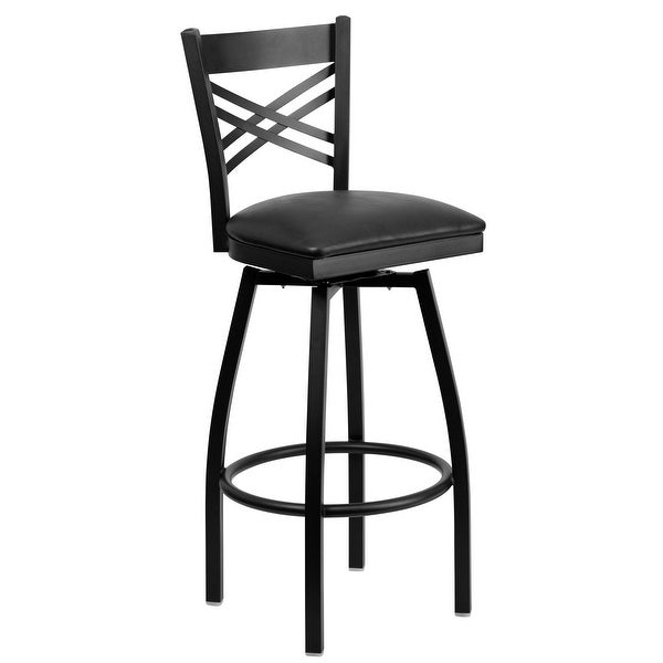 X'' Back Swivel Metal Barstool - 16.5